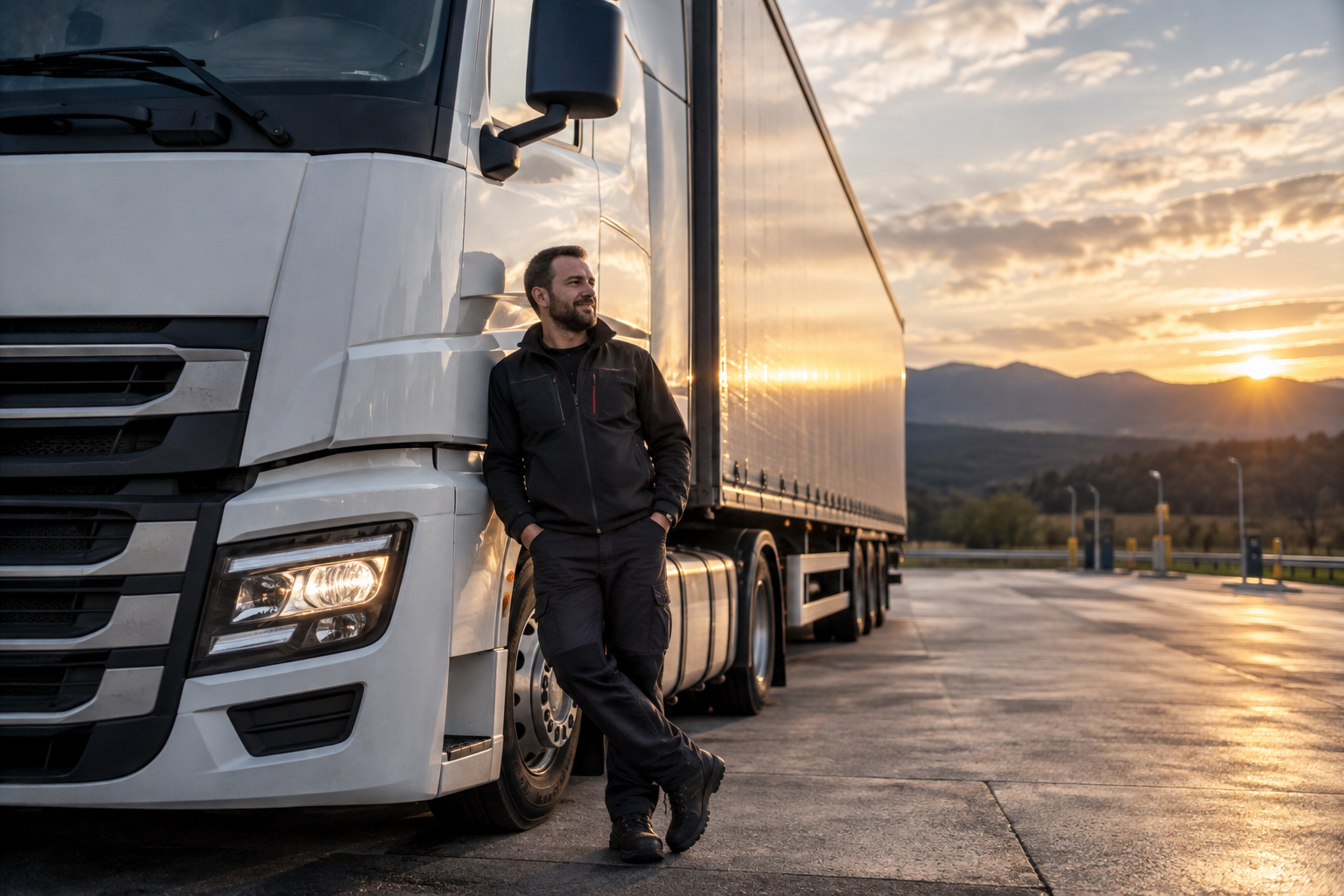 LKW-Fahrer im Fernverkehr